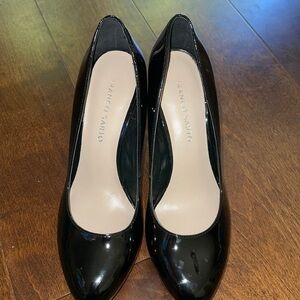 FRANCO sarto Darren black leather pumps heels